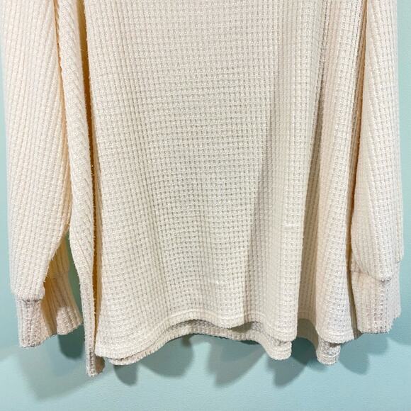 Torrid Women's Cream Waffle Knit Radiant Sequins Cowl Neck Sweater Size 5 - Picture 7 of 8